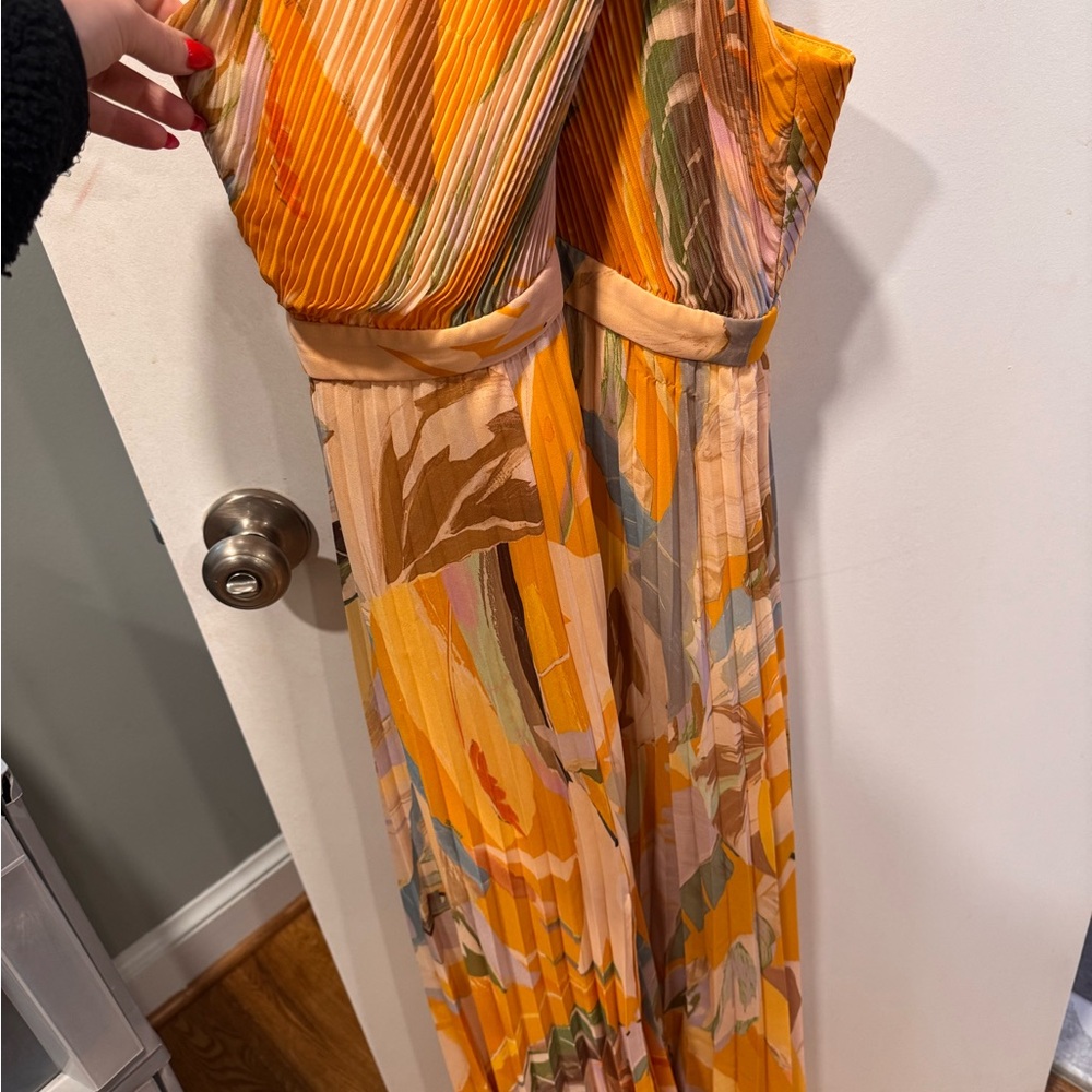 Ted Baker Yellow and Cream Dress - Picture 3 of 5
